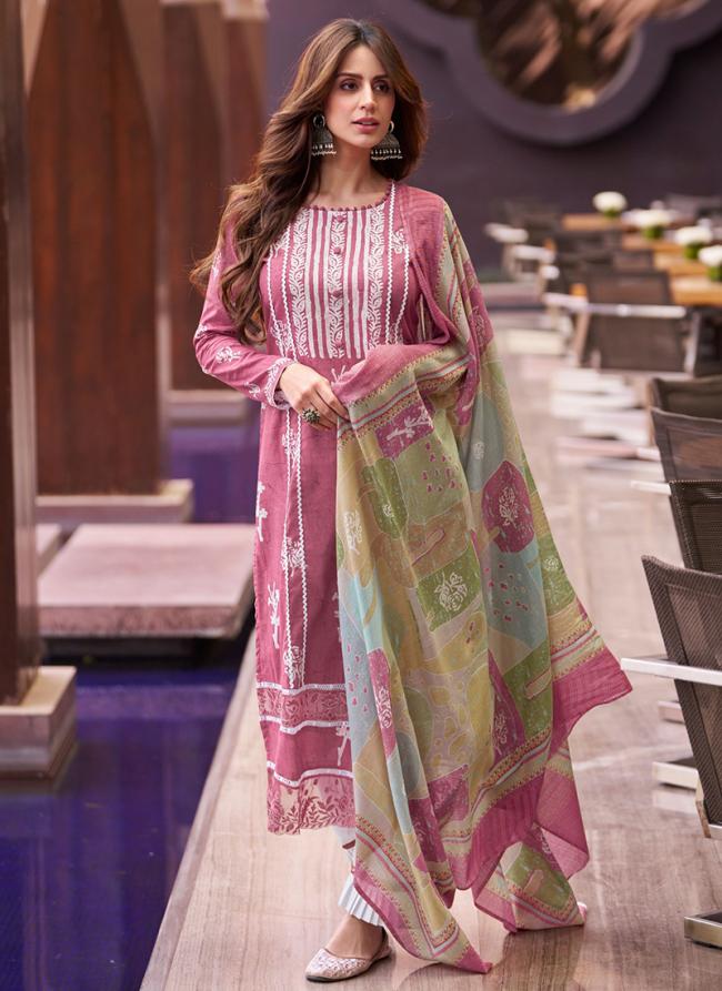 Pure Lawn Cambric Pink Daily Wear Digital Printed Pakistani Suit